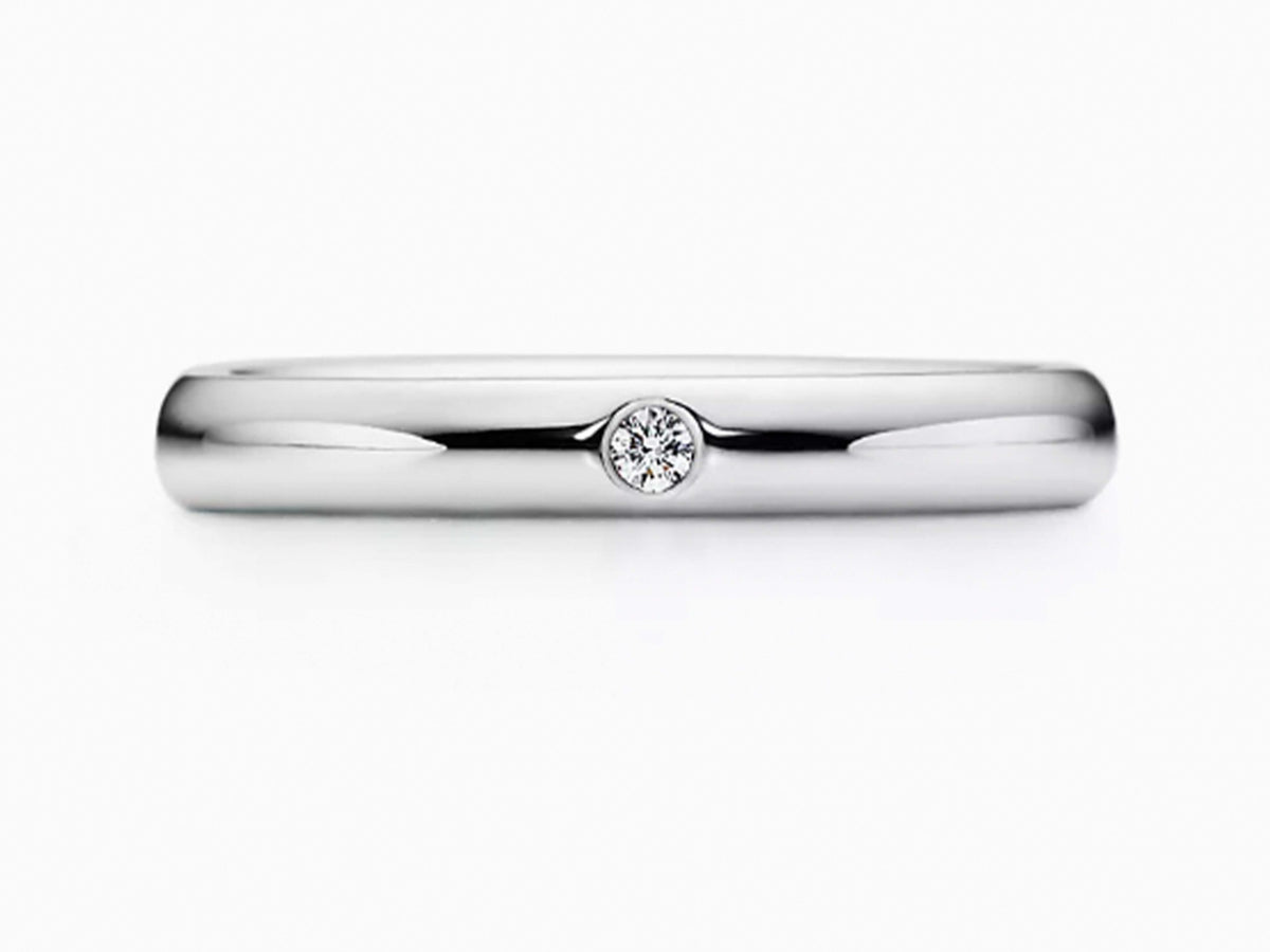 Shop Elsa Peretti Tiffany & Co. Platinum Diamond Band – SOLITAIRE