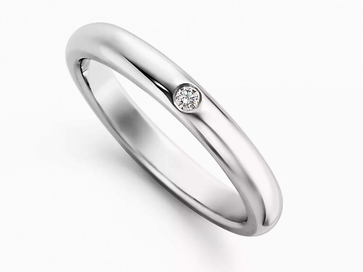Shop Elsa Peretti Tiffany & Co. Platinum Diamond Band – SOLITAIRE