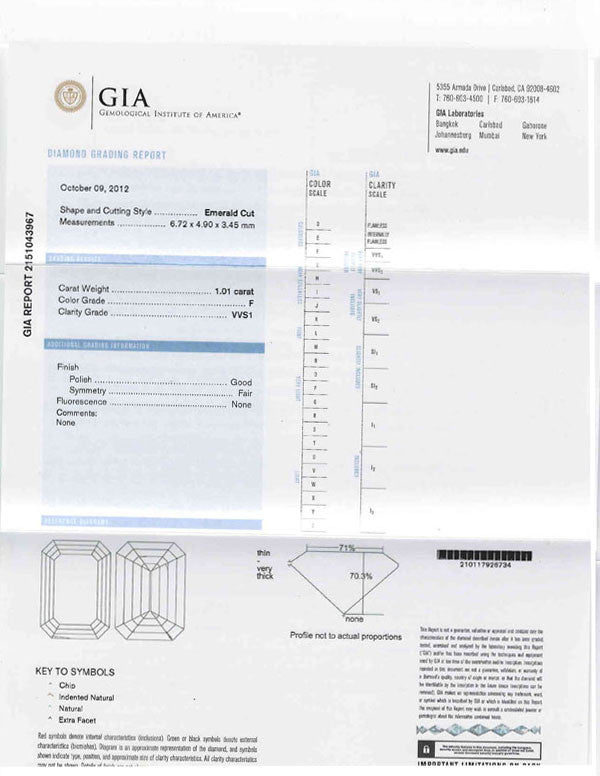 GIA certified emerald cut diamond online sale Hawaii