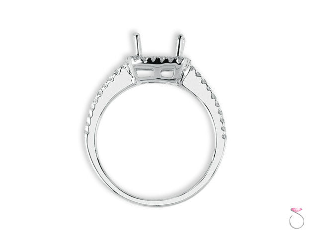 4 prong engagement ring setting in 18K