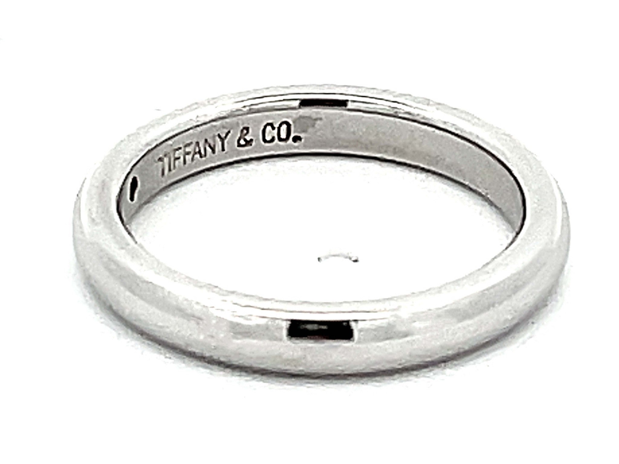 Tiffany & Co. Diamond Wedding Band Ring in Platinum Size 4