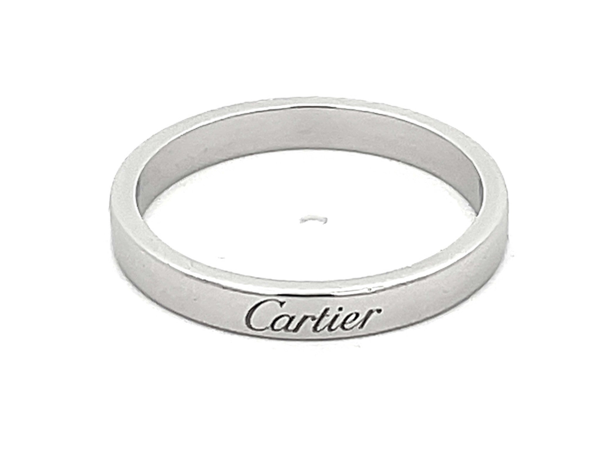 C De Cartier Wedding Band in Platinum