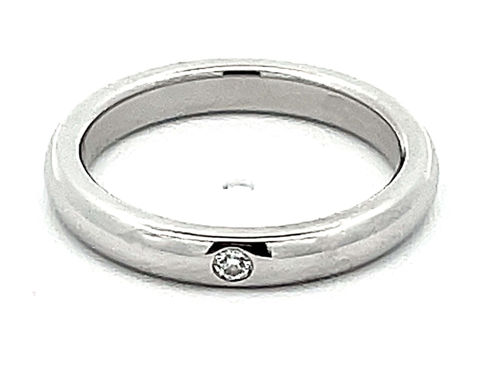 Tiffany & Co. Diamond Wedding Band Ring in Platinum Size 4