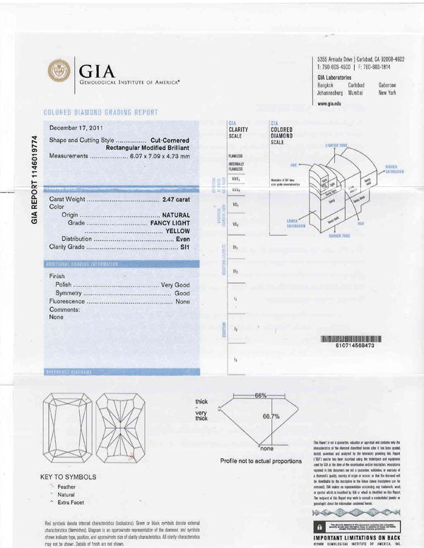 GIA Certified Yellow Diamond online sale Hawaii
