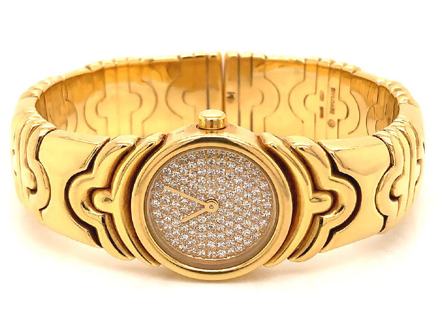 Bvlgari Parentesi Diamond & 18K Yellow Gold Bracelet Watch, Ref BJ01