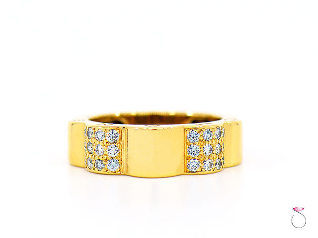 CHANEL Profil De Camellia Diamond 18K Gold Ring