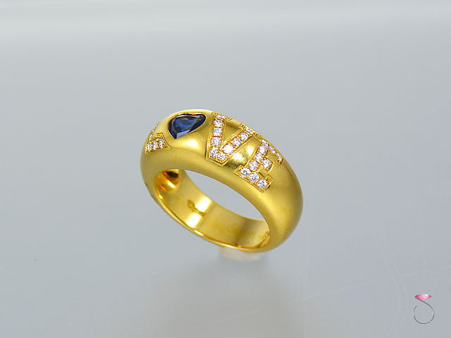 Chopard Love Diamond Sapphire Ring in 18K