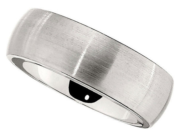 Cobalt 8mm Slightly Domed Band with Satin Finish