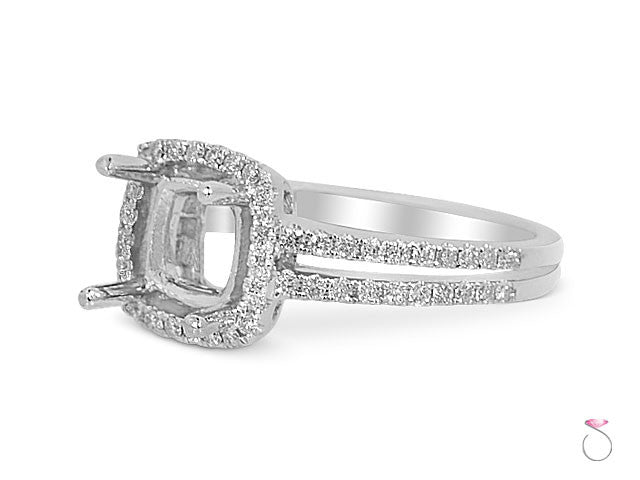 white gold diamond engagement ring with no center diamond