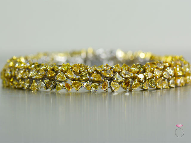 14K Yellow Gold Buttercup Setting Diamond Tennis Bracelet — Zoland