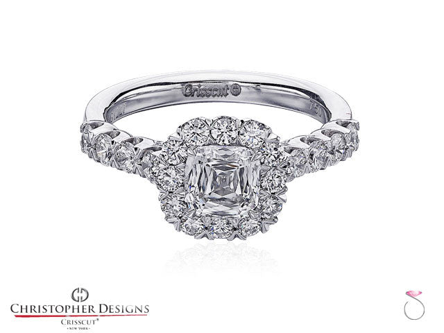 Christopher Designs Halo Diamond Engagement Ring G52-CU100