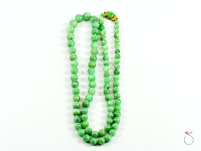 Icy White Jade Beads Necklace (NJN012) – New Jade