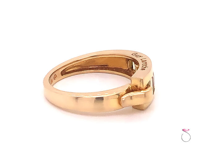 Guy Laroche Peridot Band Ring,18K Yellow Gold