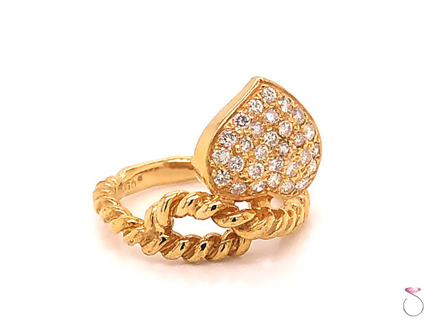 Diamond Heart Cocktail Ring 0.50 ct. G, VS in 18K Yellow Gold