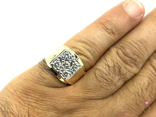 Five Rings Men Men's 5 Diamond Ring in 14 Karat and Platinum – SOLITAIRE JEWELERS