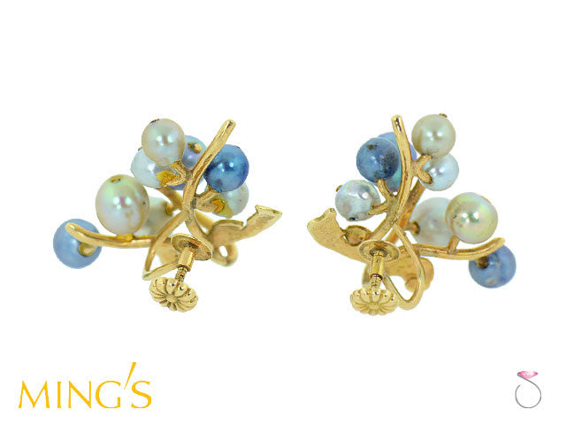 Ming's Honolulu 14K Gold Pearls Earrings
