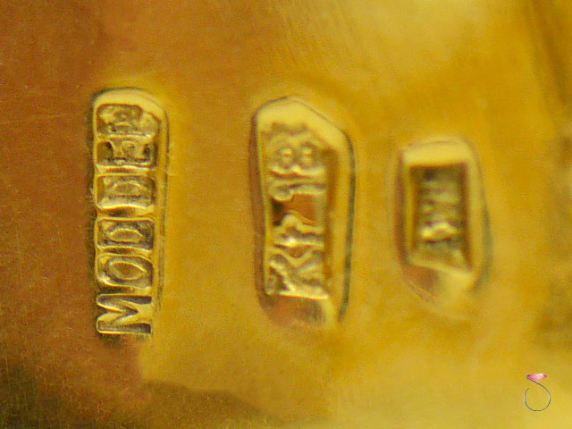 Vintage Italian Tige Enamel Diamond Bangle Bracelet, 18K Yellow Gold