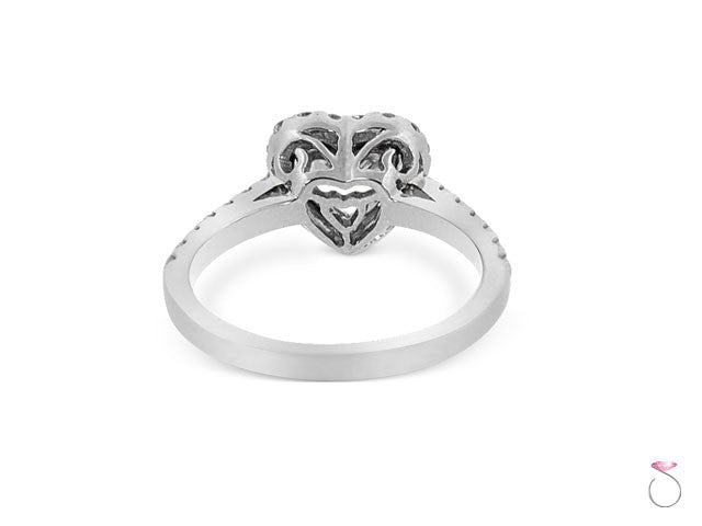 Heart Diamond 18K White gold engagement ring for sale