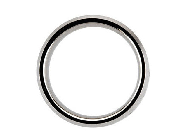 Tungsten 8.3mm Beveled Band with Black Laser Crosses