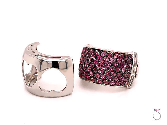 Designer Pink Tourmaline Convertible Hearts Ring By Assor Gioielli