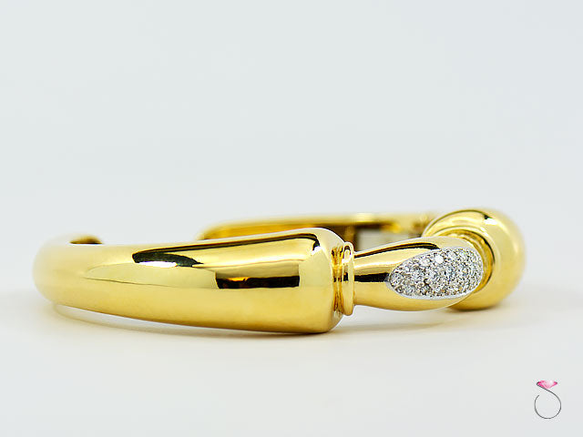 Vintage Tiffany & Co. Diamond Cuff Bracelet, 18k Yellow Gold, 0.70 Ct. G, VS Circa 1960s