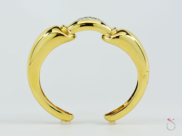 Vintage Tiffany & Co. Diamond Cuff Bracelet, 18k Yellow Gold, 0.70 Ct. G, VS Circa 1960s