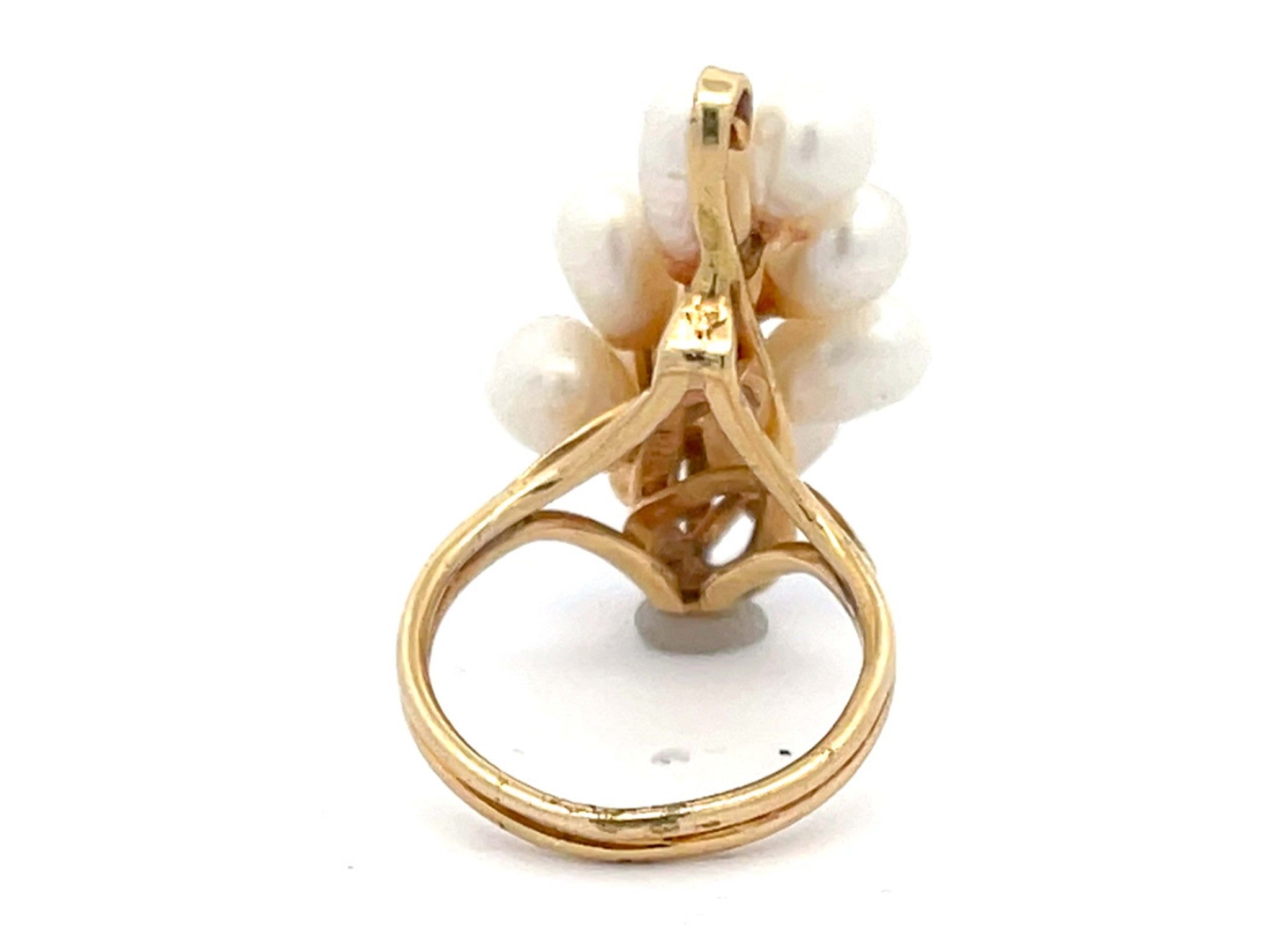 Mings Akoya Pearl Ring in 14k Yellow Gold