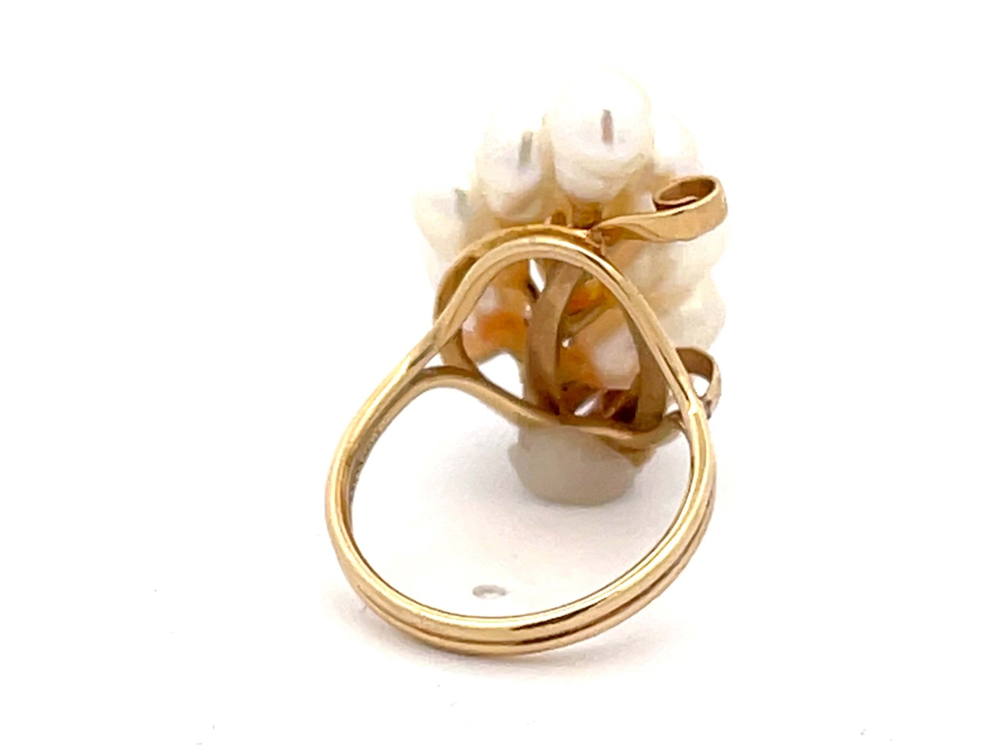 Ming's Hawaii Akoya Pearl Cluster Ring 14k Yellow Gold