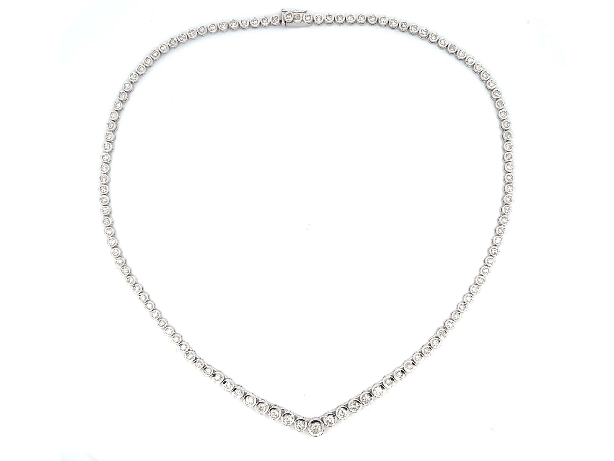 Eternity Diamond Necklace In Platinum