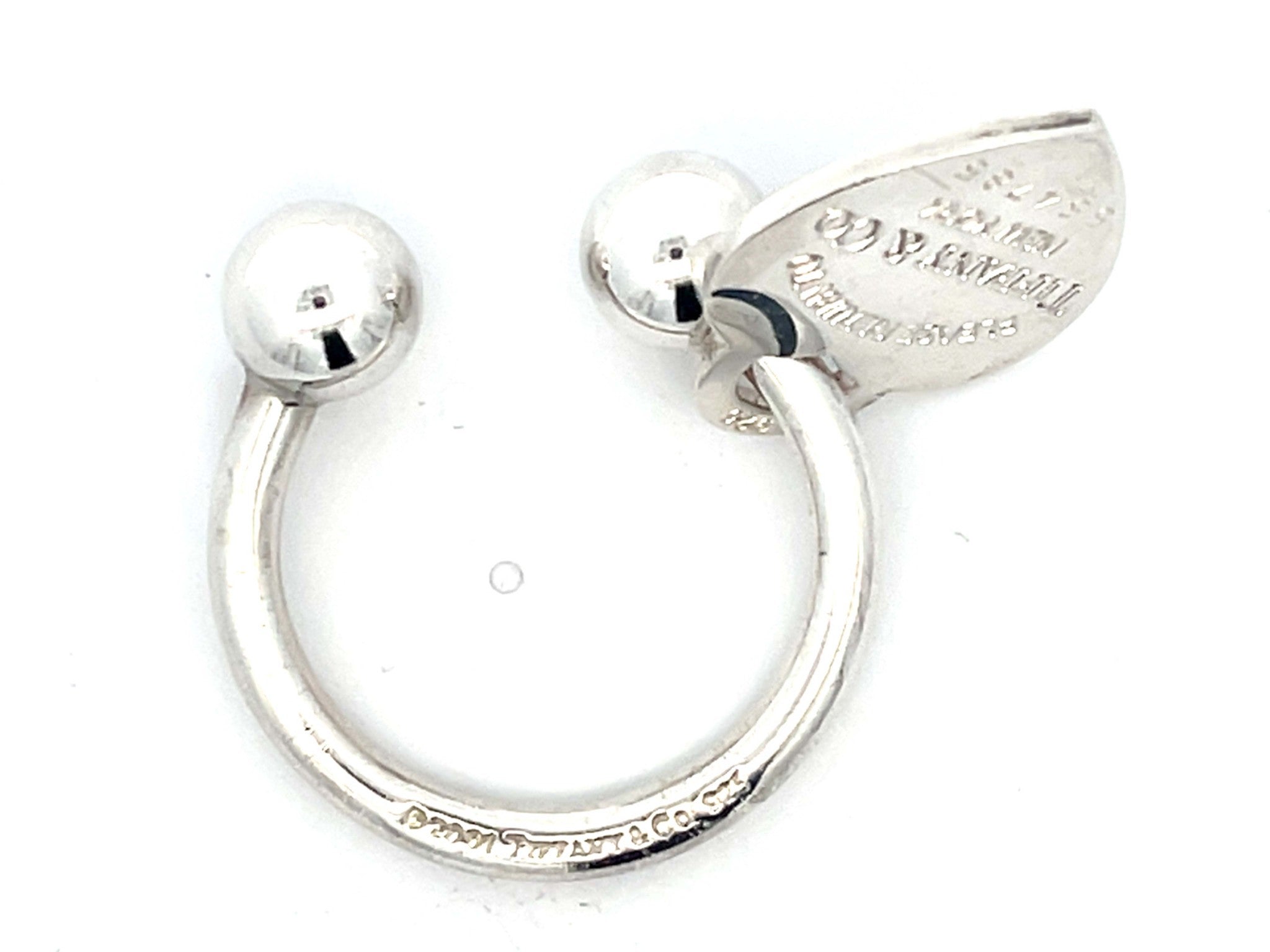 2001 Tiffany & Co. Heart Tag Key Ring in Sterling Silver