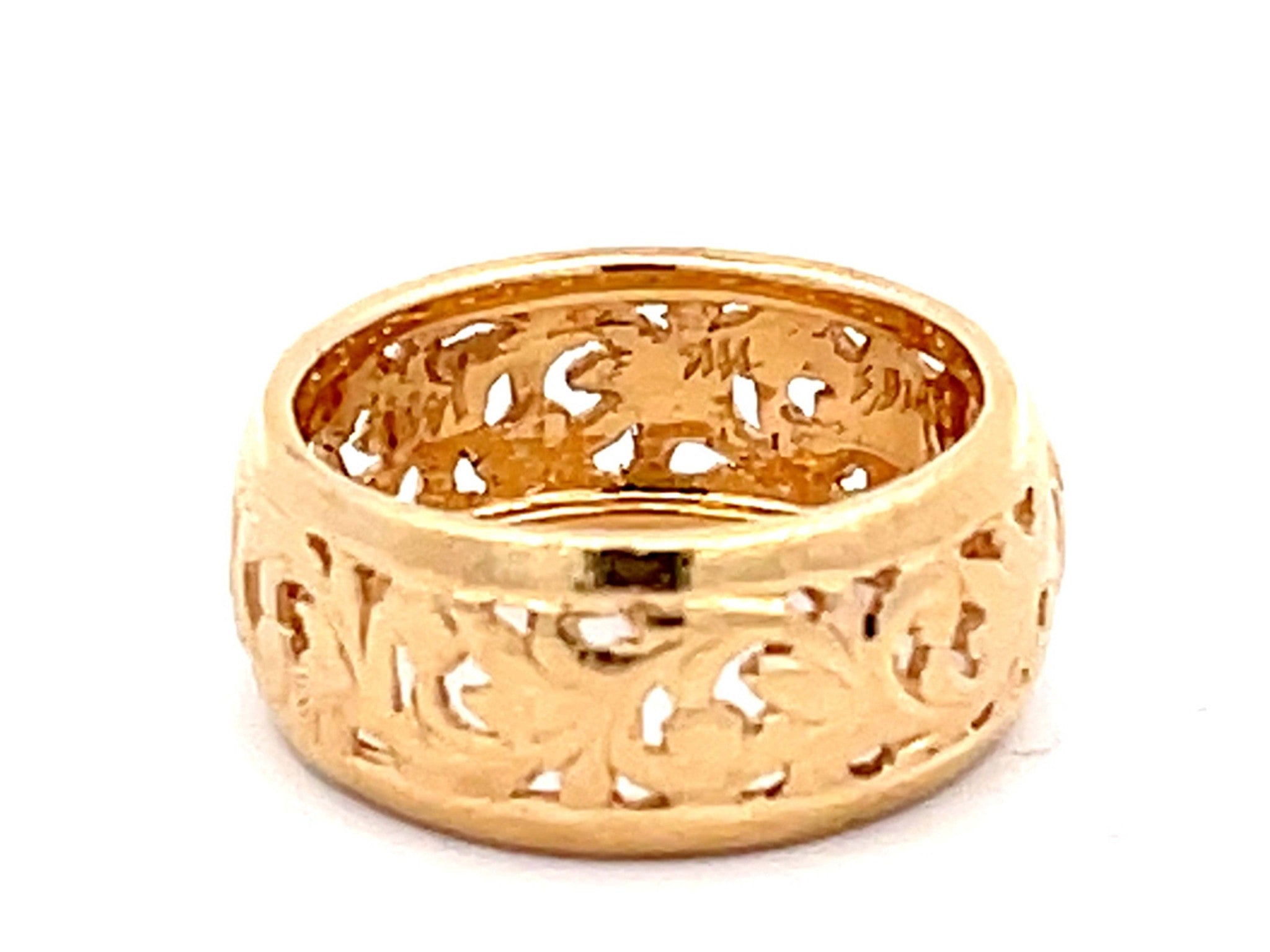 Mings Yin and Yang Cutout Band Ring in 14k Yellow Gold