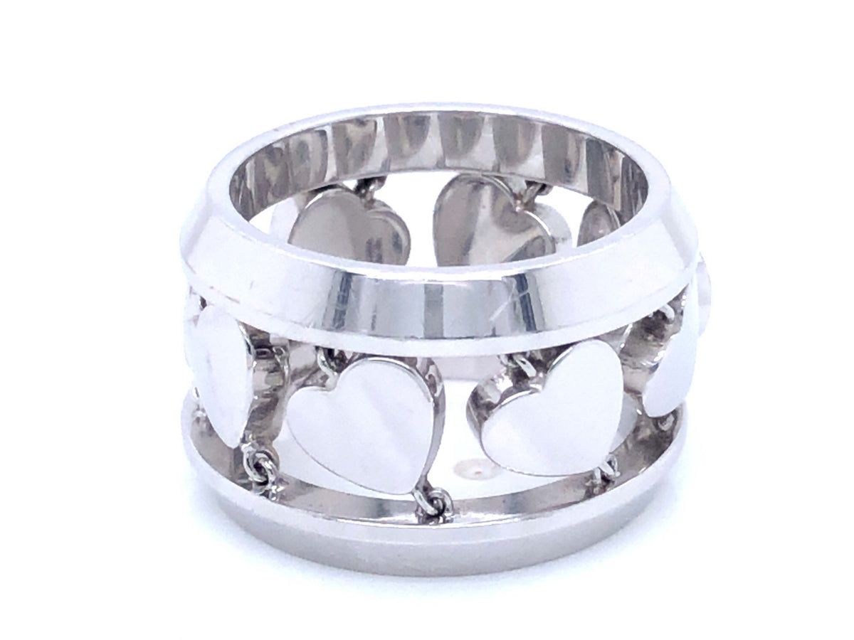 Chopard Solitaire Shop Chopard Happy Diamond Heart Ring in White Gold – SOLITAIRE JEWELERS
