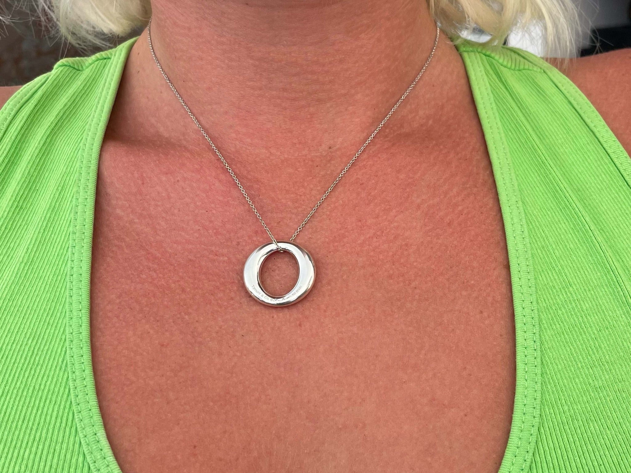 Shop Tiffany & Co. Elsa Peretti O Necklace in Sterling Silver