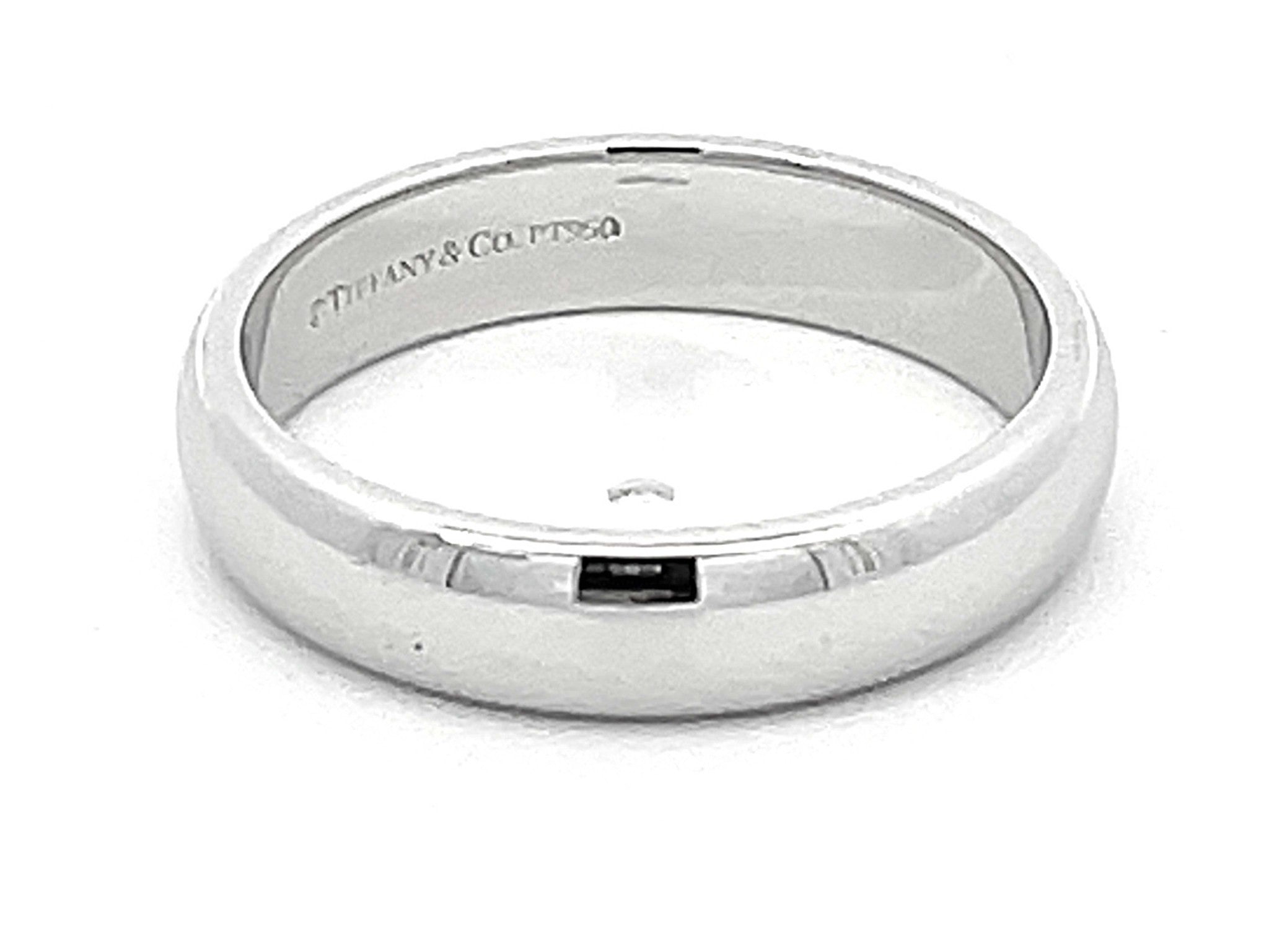 Tiffany Forever Wedding Band Ring in Platinum 4.5 mm Wide