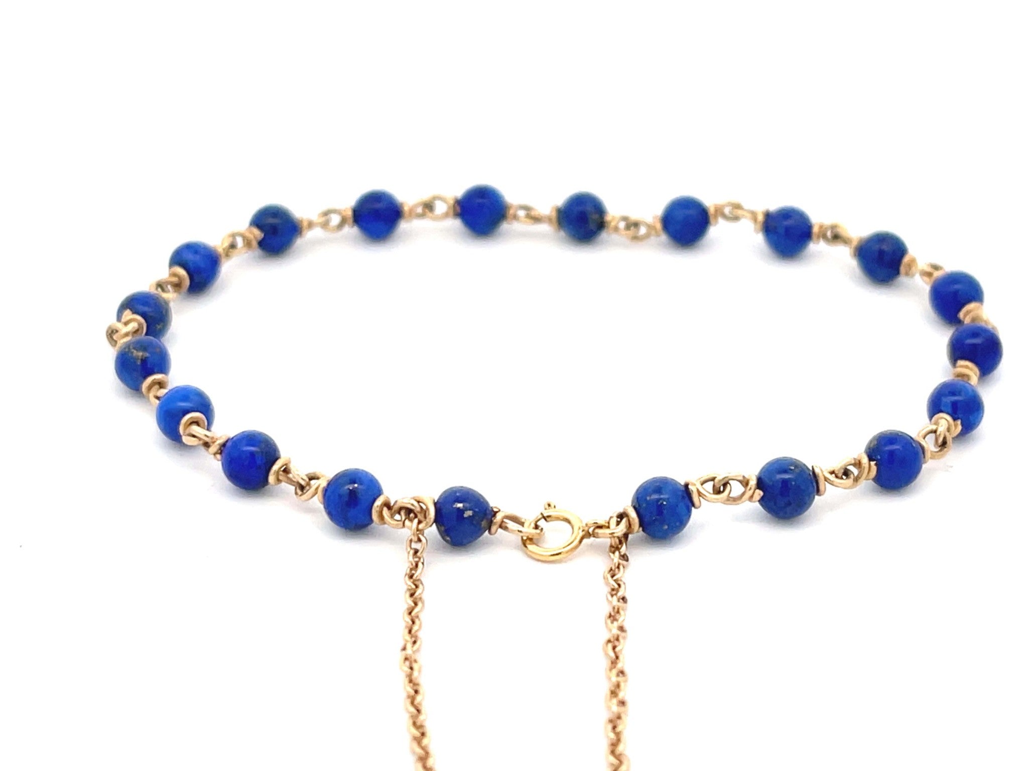 Lapis Lazuli Bracelet in 14k Yellow Gold