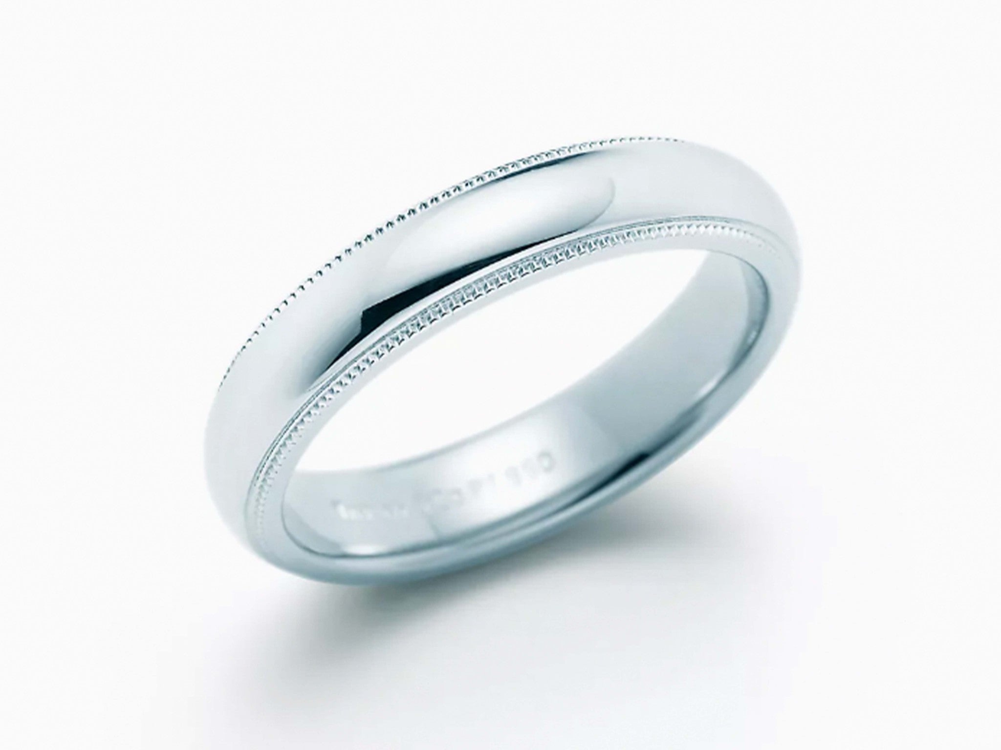 Tiffany & Co. Classic Milgrain Wedding Band Ring in Platinum