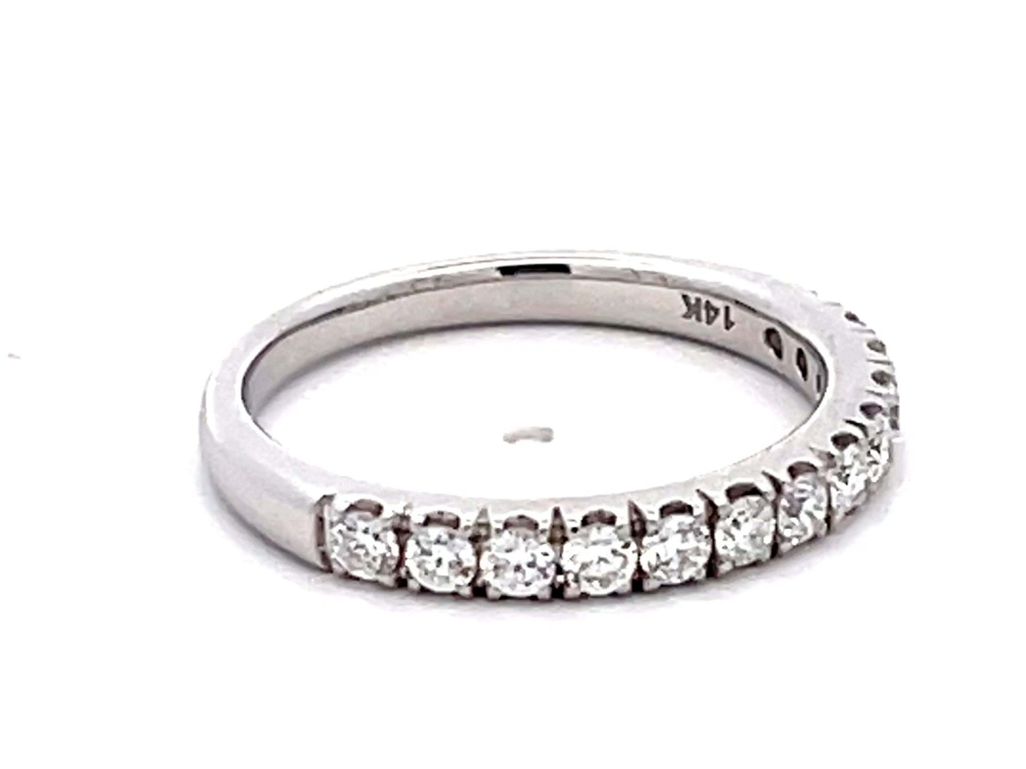 Diamond Band Ring 14k White Gold