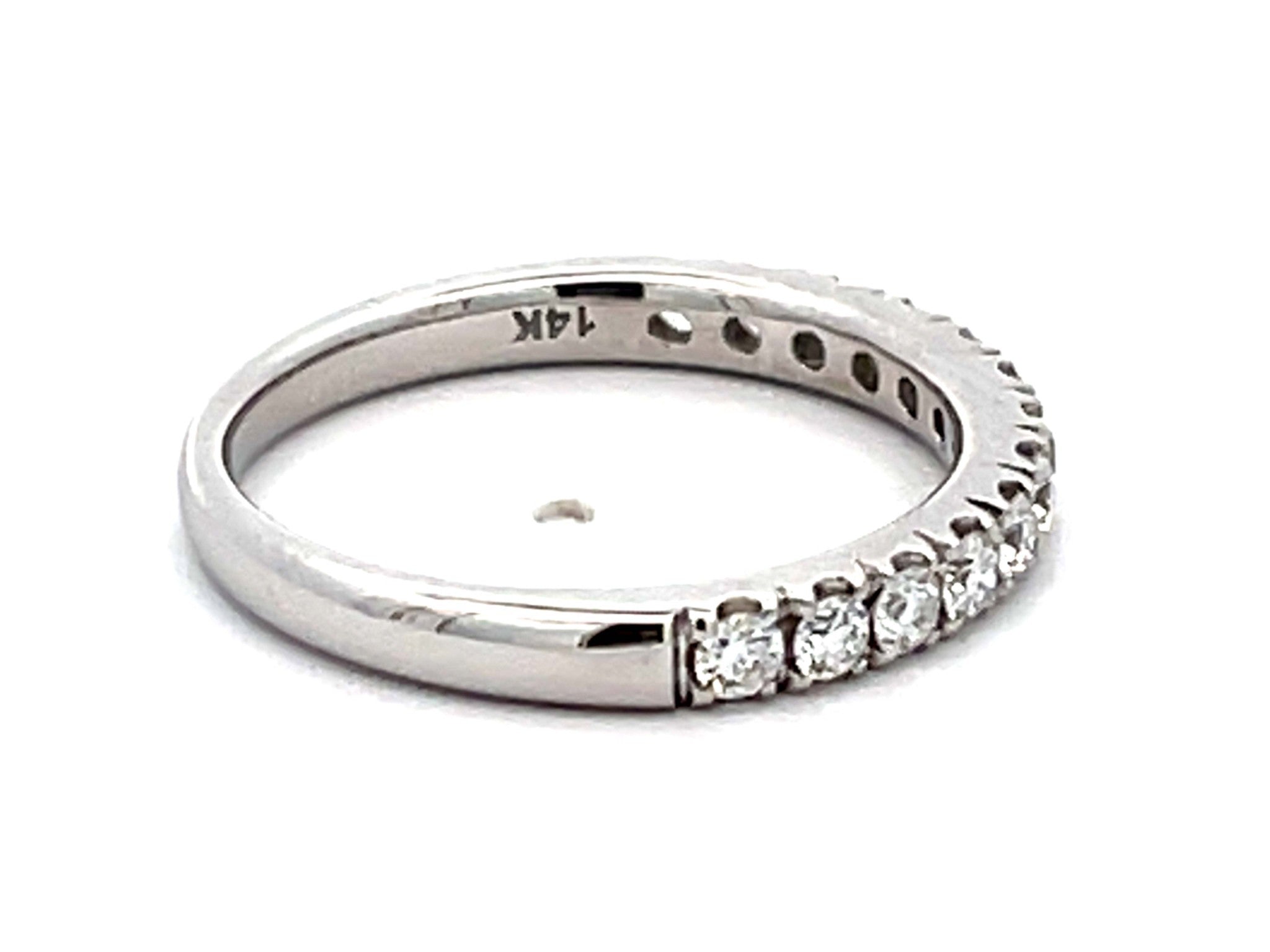 Diamond Band Ring 14k White Gold