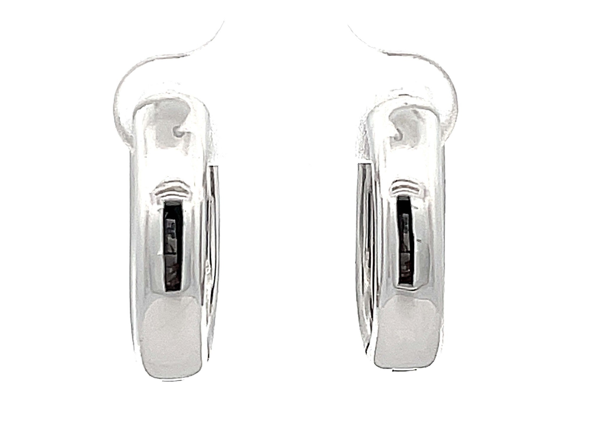 2 Carat Diamond Hoop Earrings in 10k White Gold