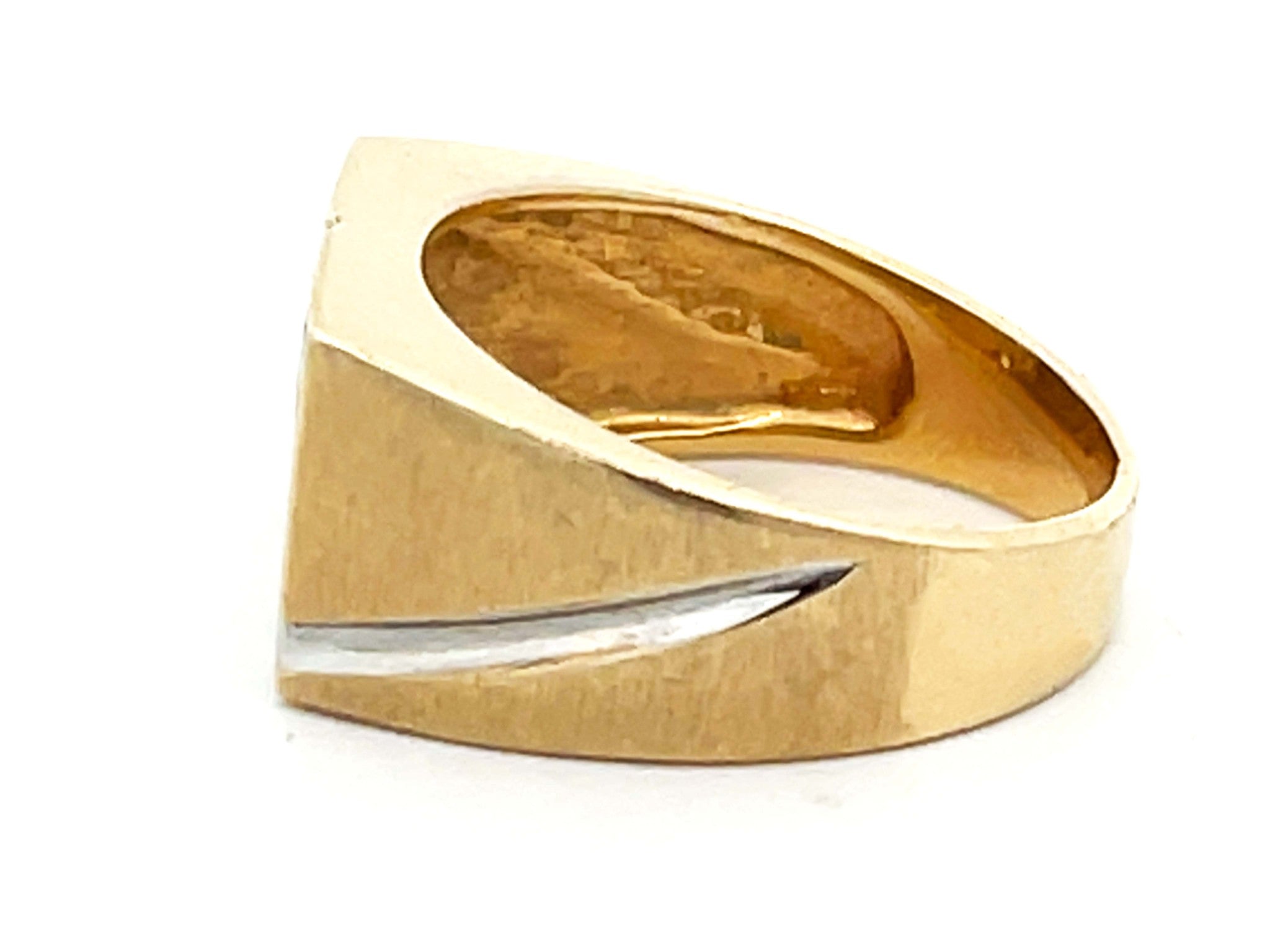 Levian Fan Design Diamond 2-Toned Mens Ring in 14k Gold