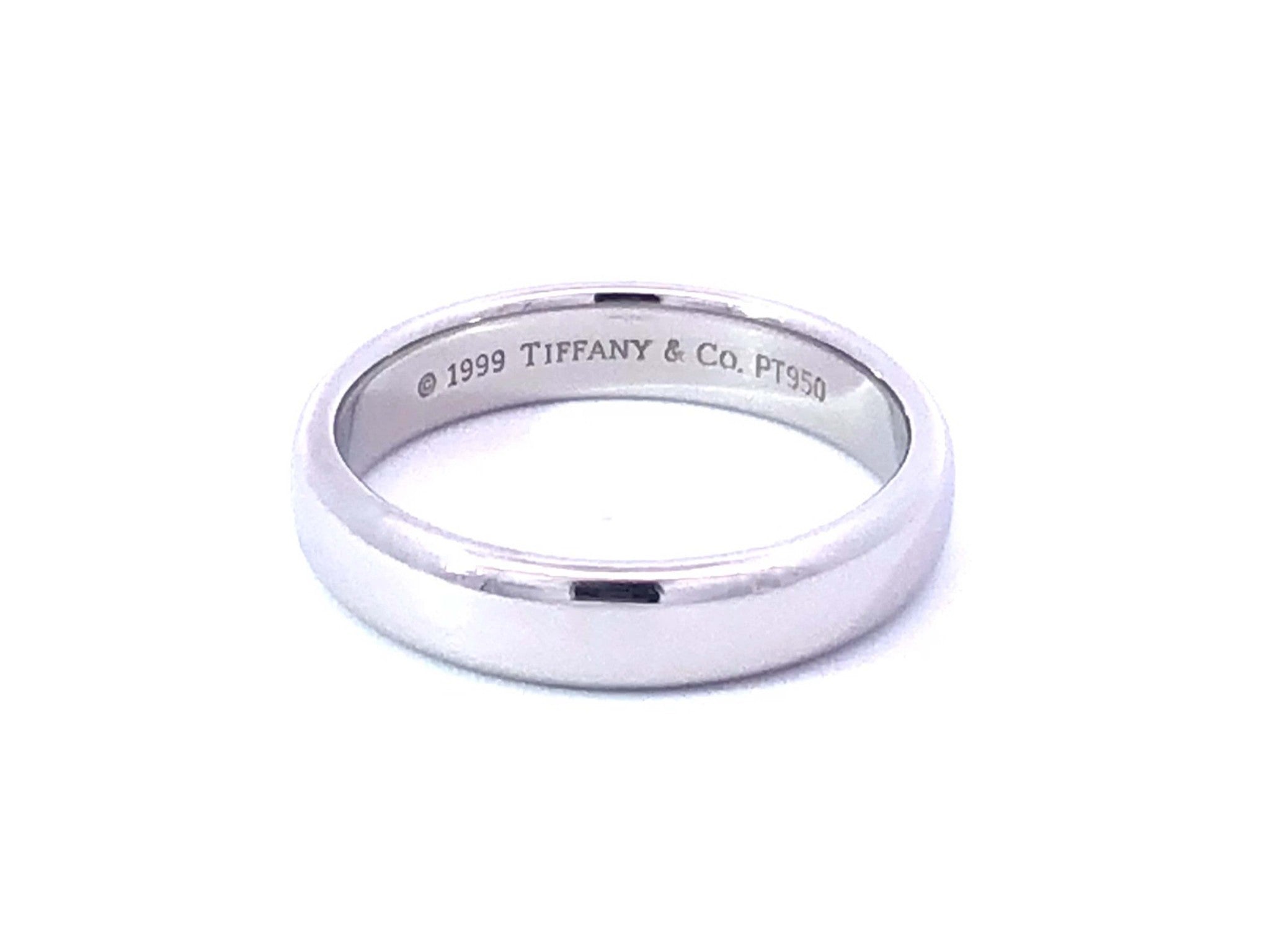 Tiffany & Co. Classic Platinum Wedding Band Ring, 4.50 mm