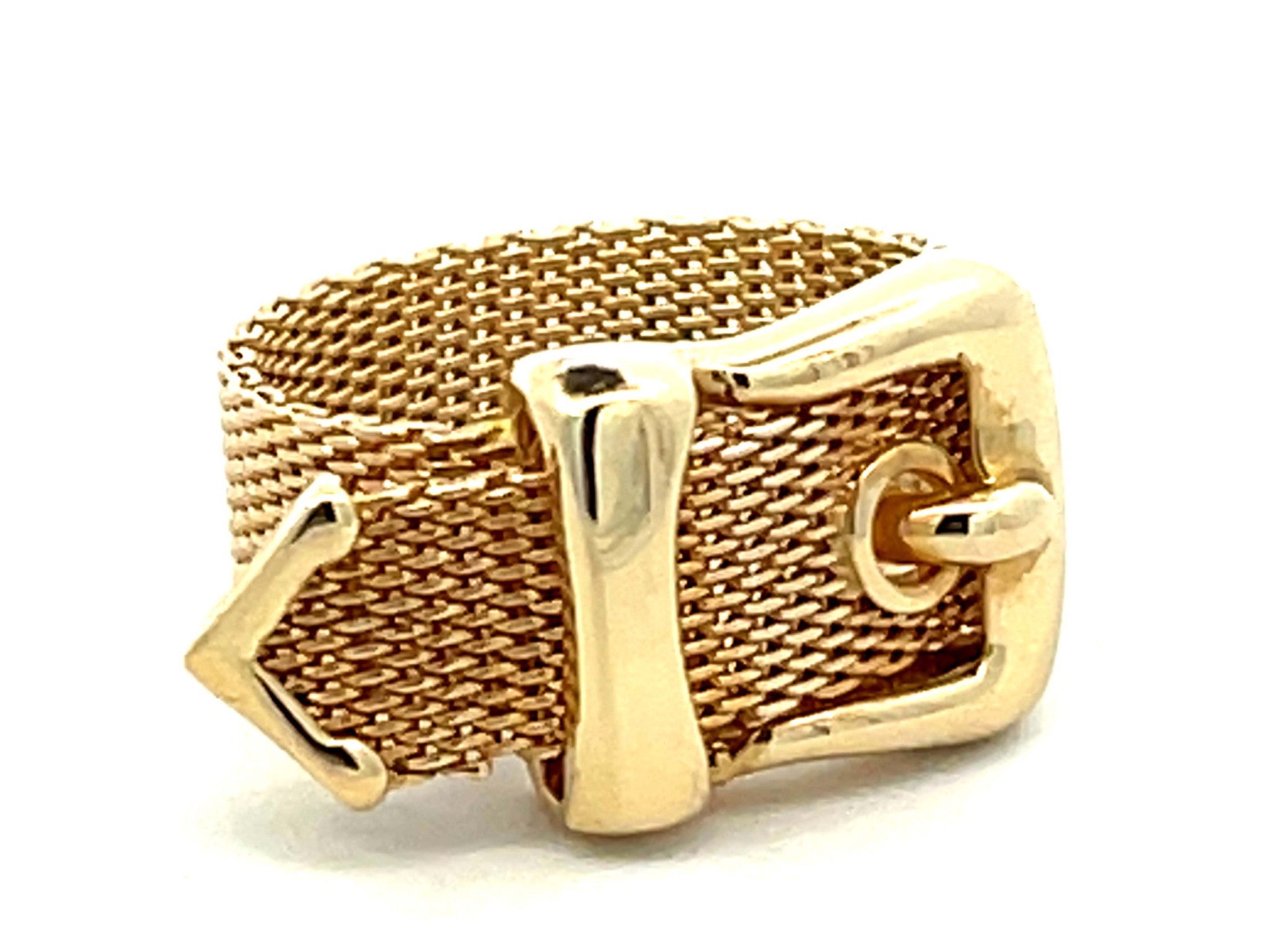 Italian Gold Belt Ring in 14K Yellow Gold