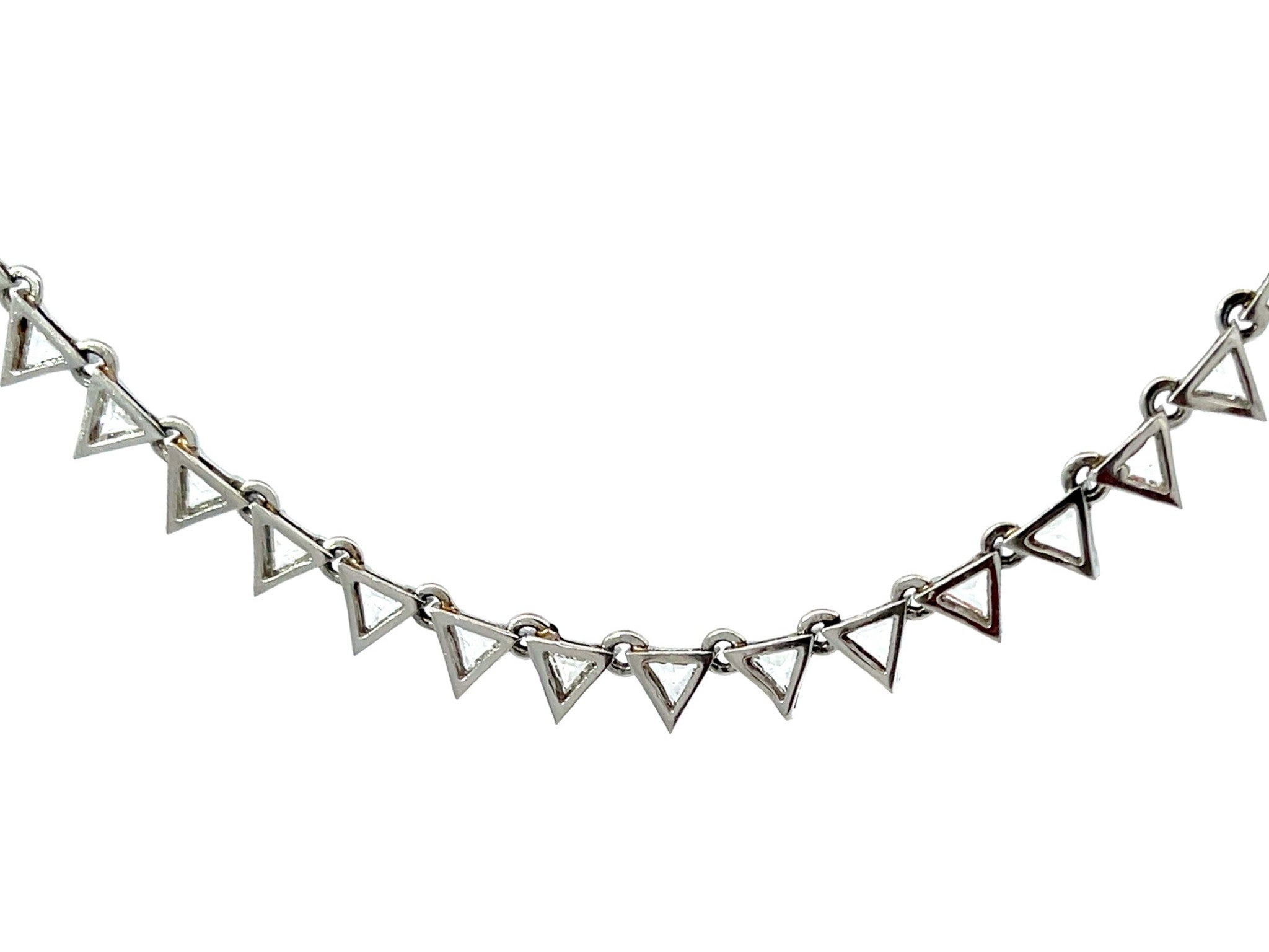 Trillion 9.72 ctw Diamond Choker Necklace In Platinum