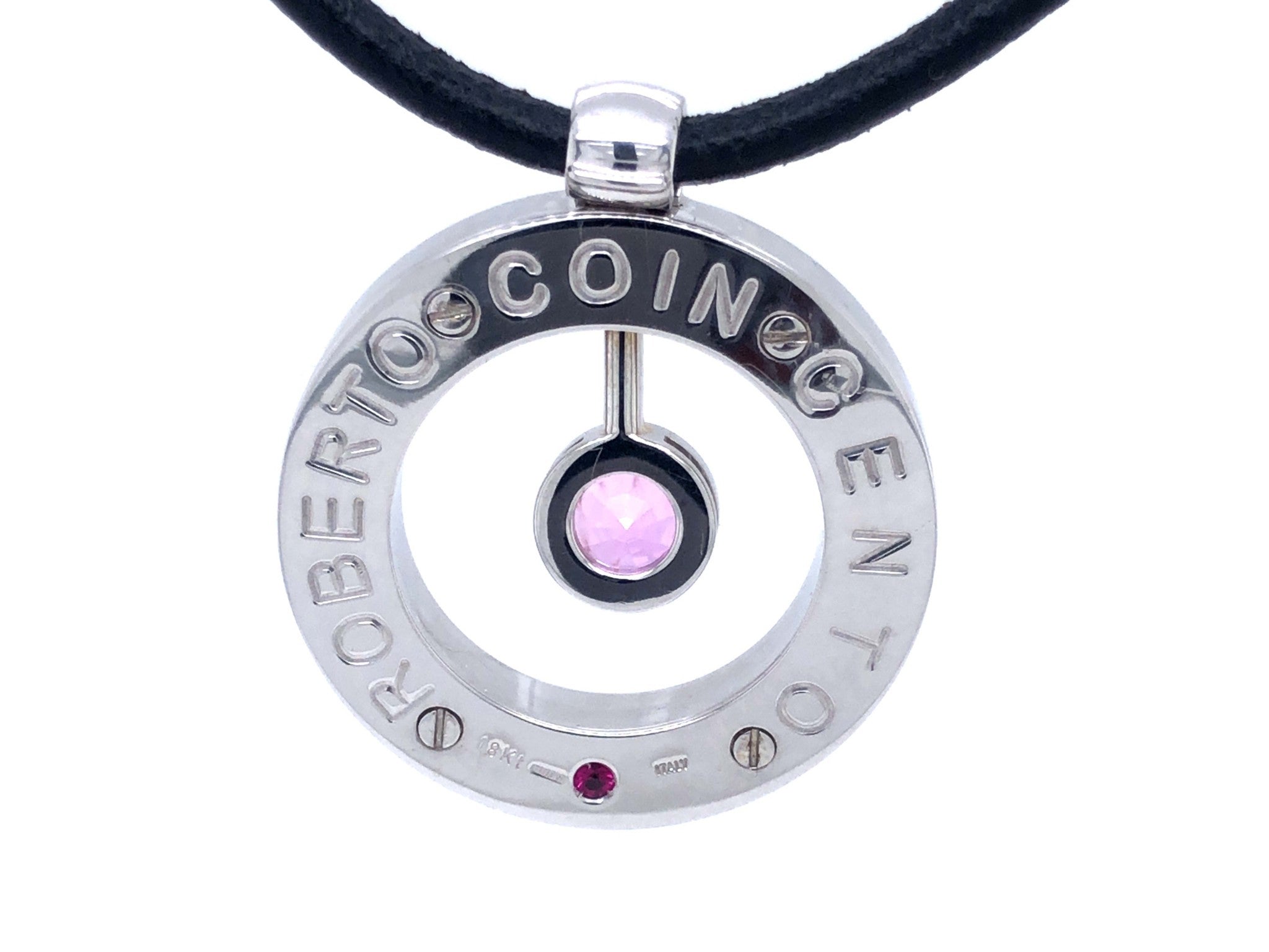 Roberto Coin Cento Pink Sapphire Necklace in 18k White Gold