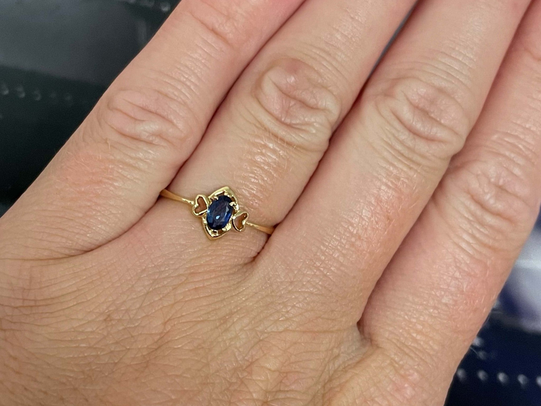 Sapphire Ring in 14k Yellow Gold