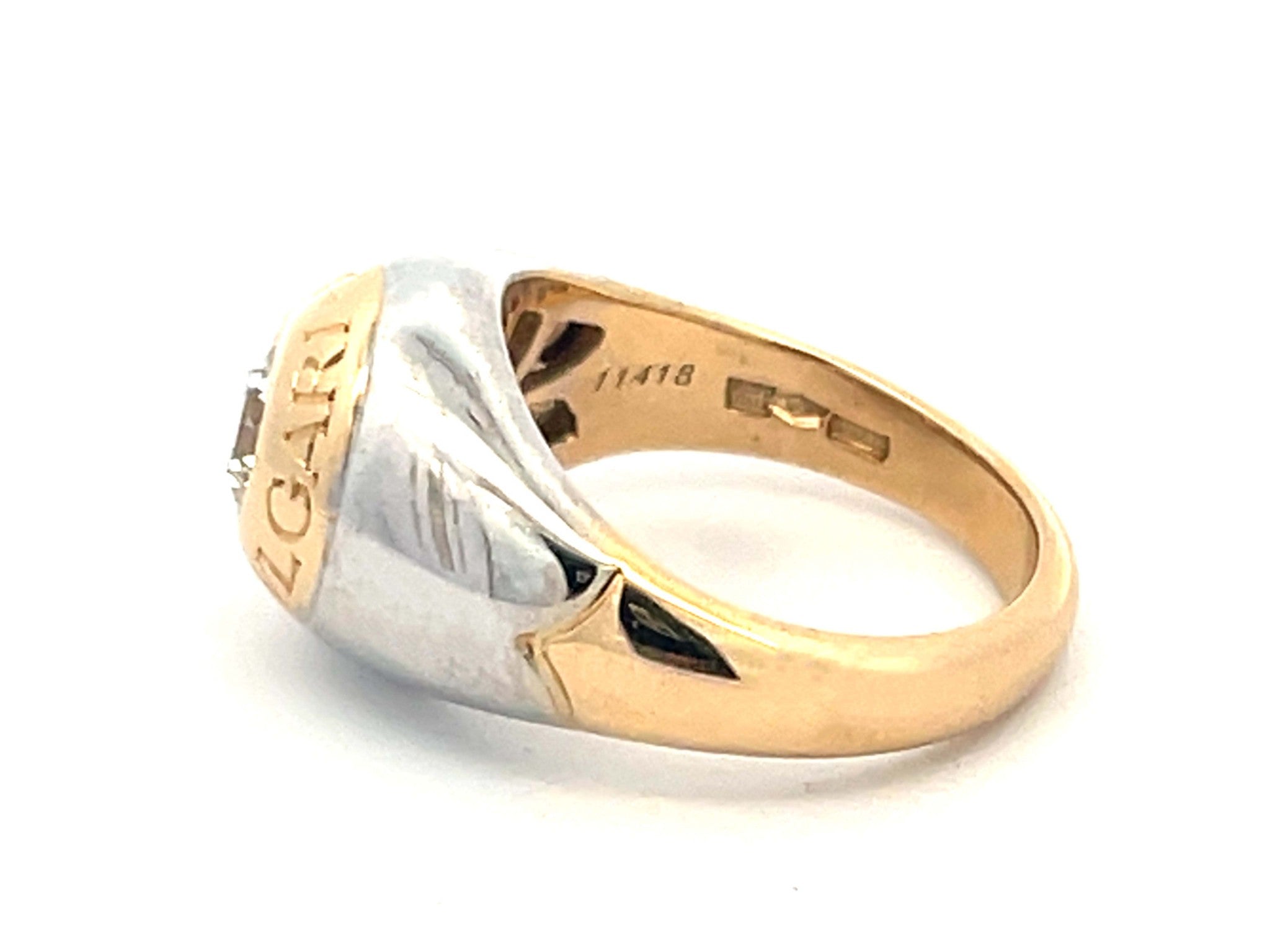 Bvlgari Diamond Ring in 18K White and Yellow Gold
