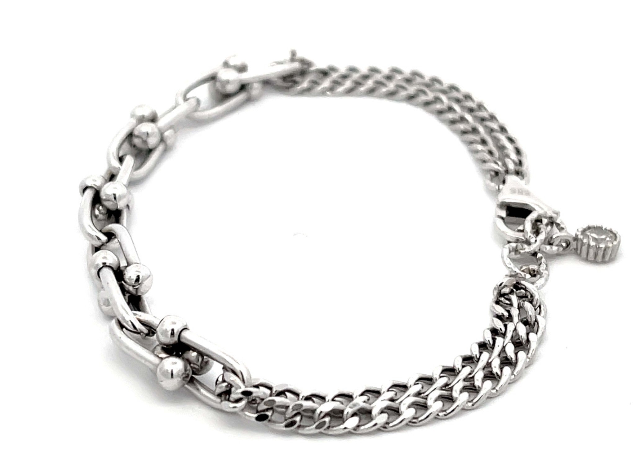 Genola Chain Link Bracelet in 14k White Gold
