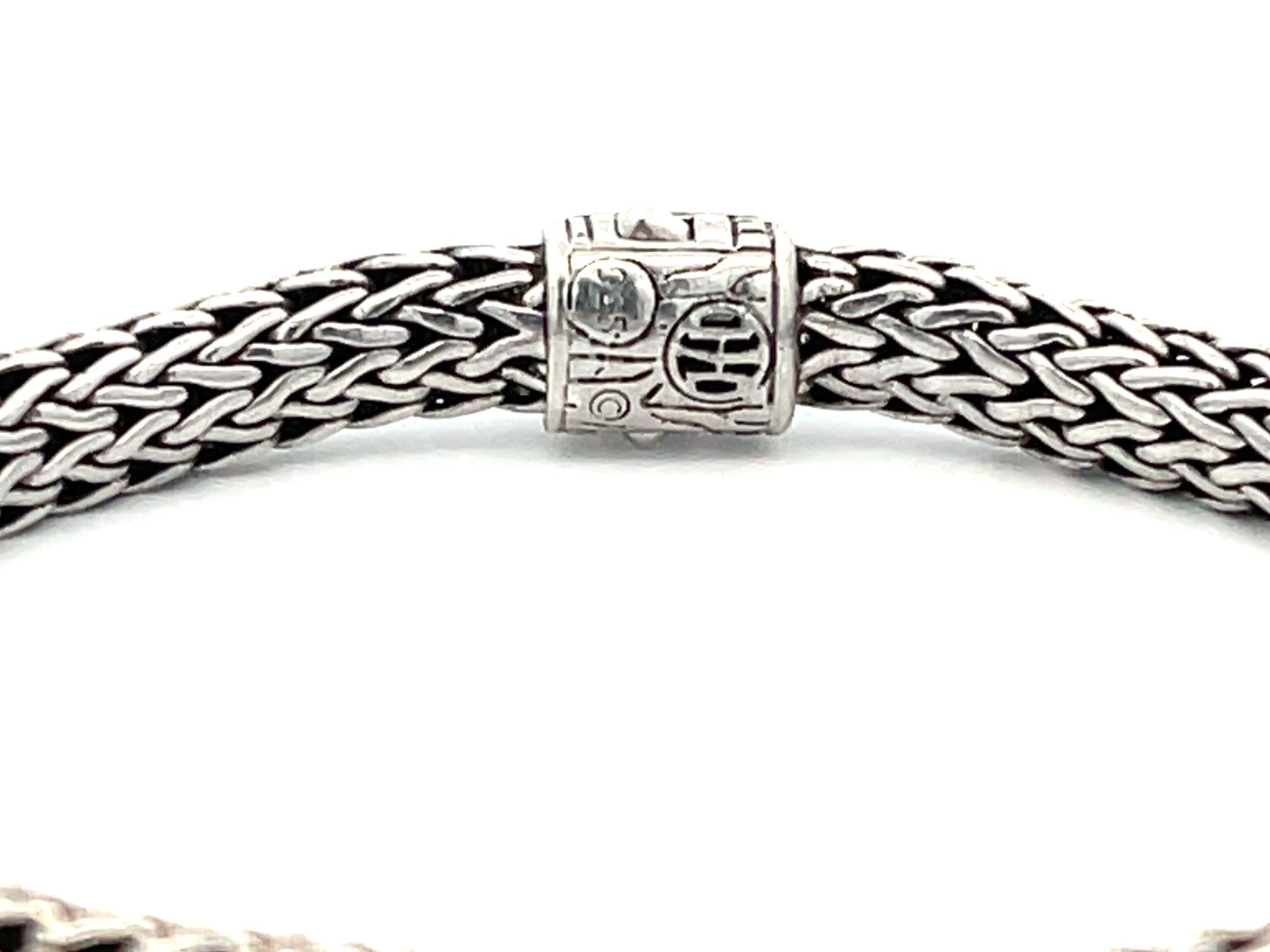 John Hardy Classic Chain Bracelet with Black Sapphire in Sterling Silver