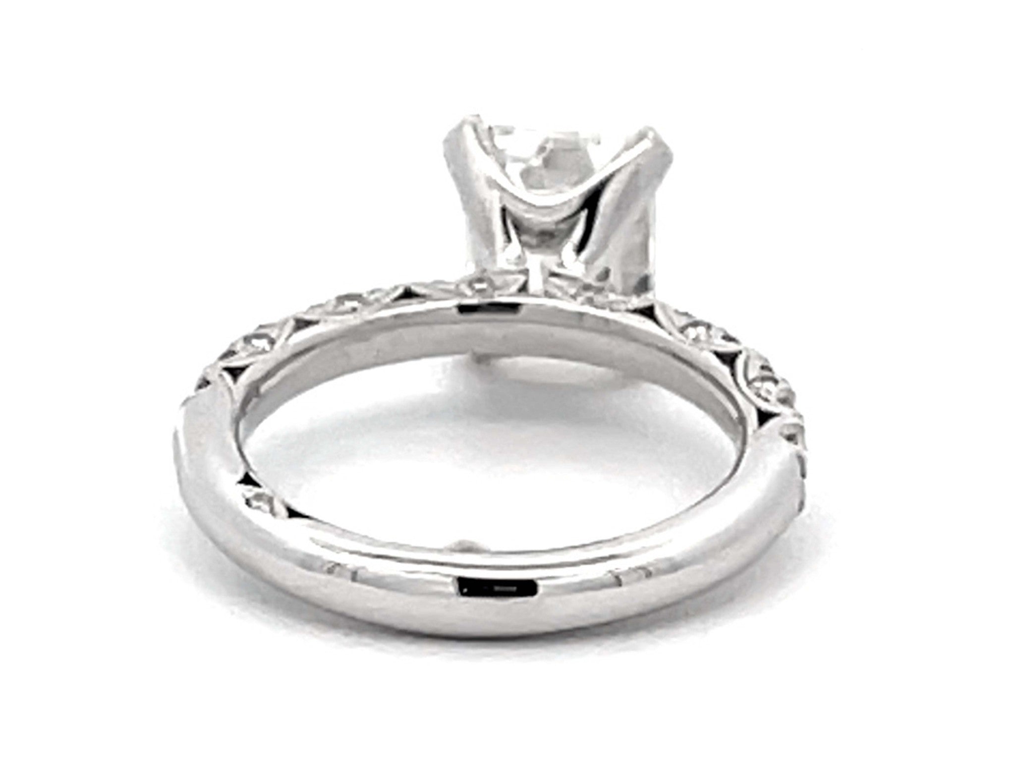 Tacori 2 Carat Emerald Cut Diamond Engagement Ring Platinum