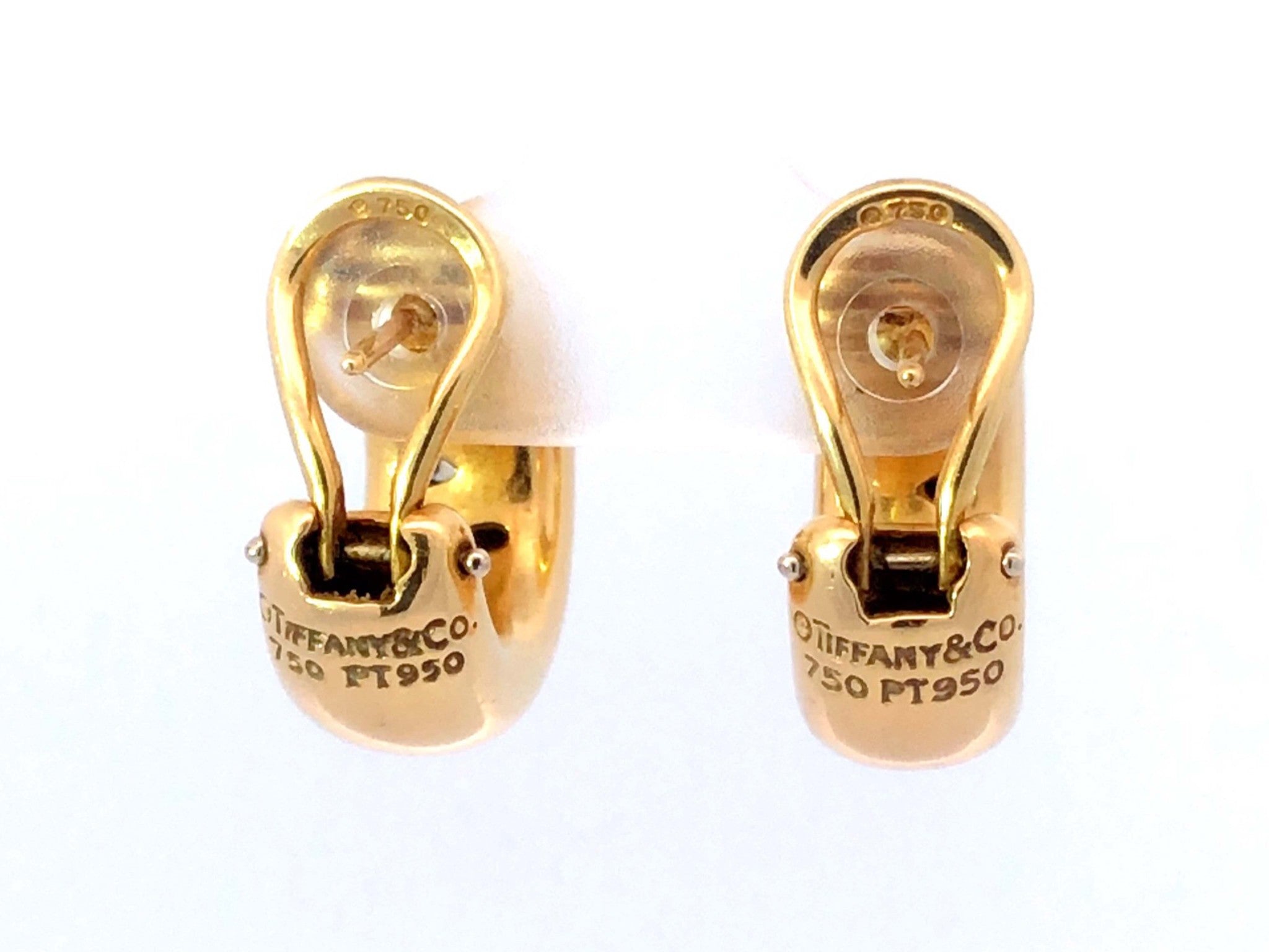 Tiffany & Co. Etoile Diamond Wide Hoop Earrings in 18k Yellow Gold